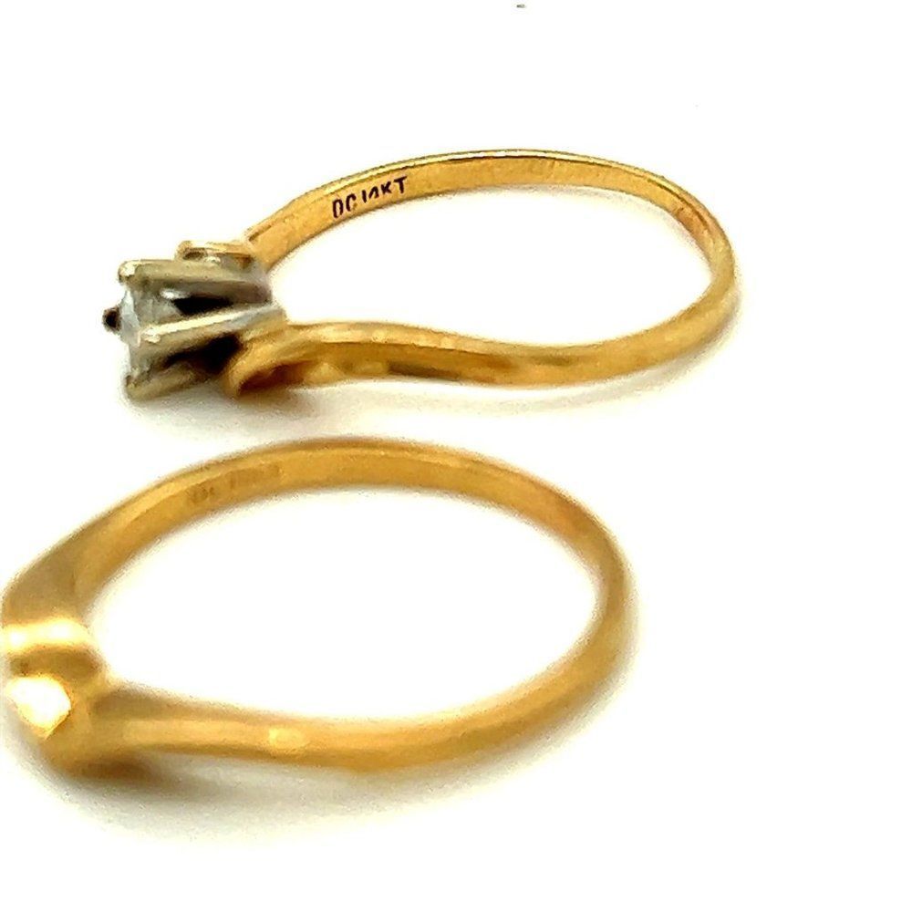 14k Princess Diamond Ring Set - Picture 10 of 12